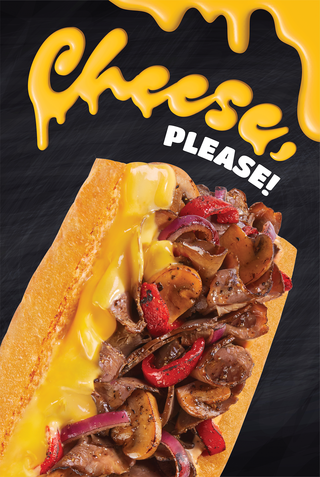 Cheese Steak Window Cling