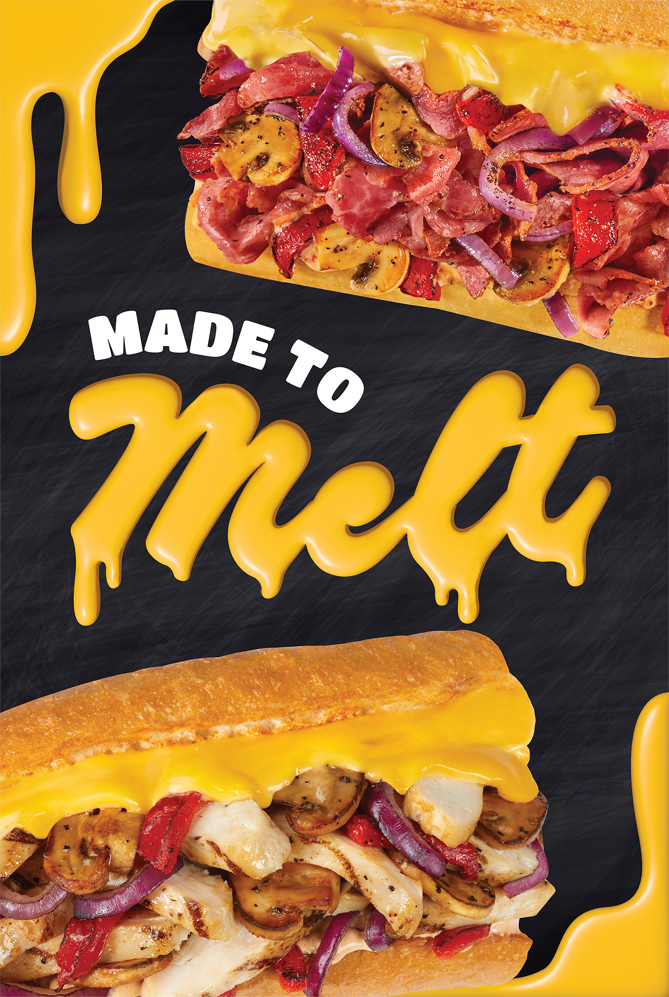 Cheese Steak Window Cling