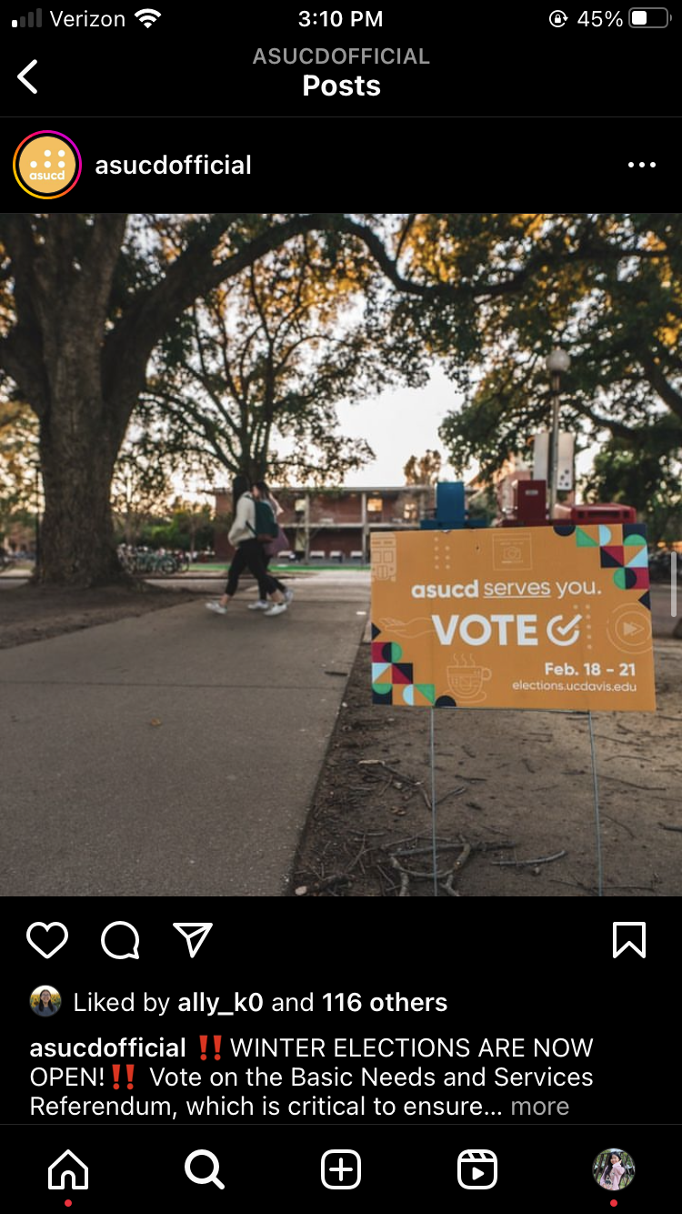 ASUCD Referendum Social Media Signage Post