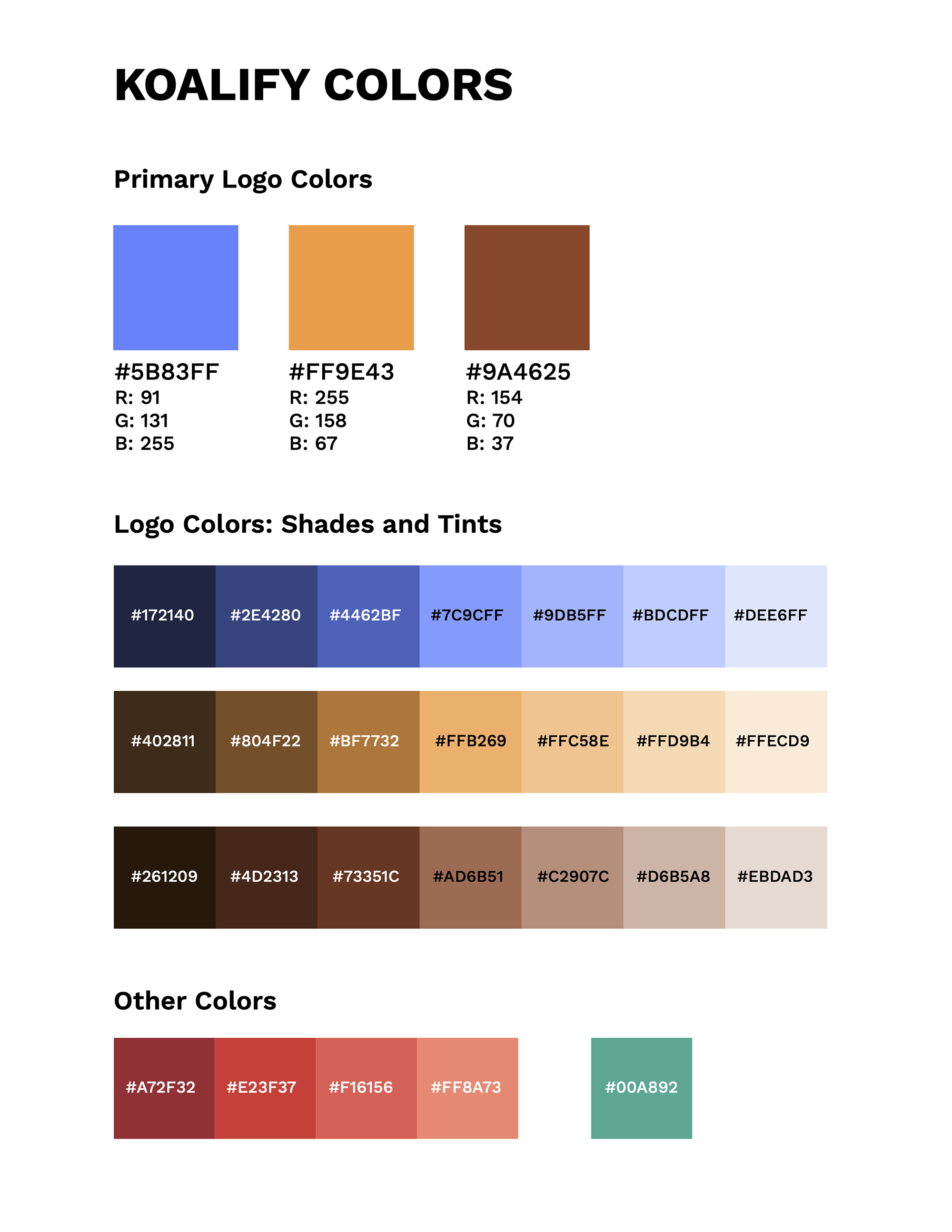 Koalify Color Guidelines