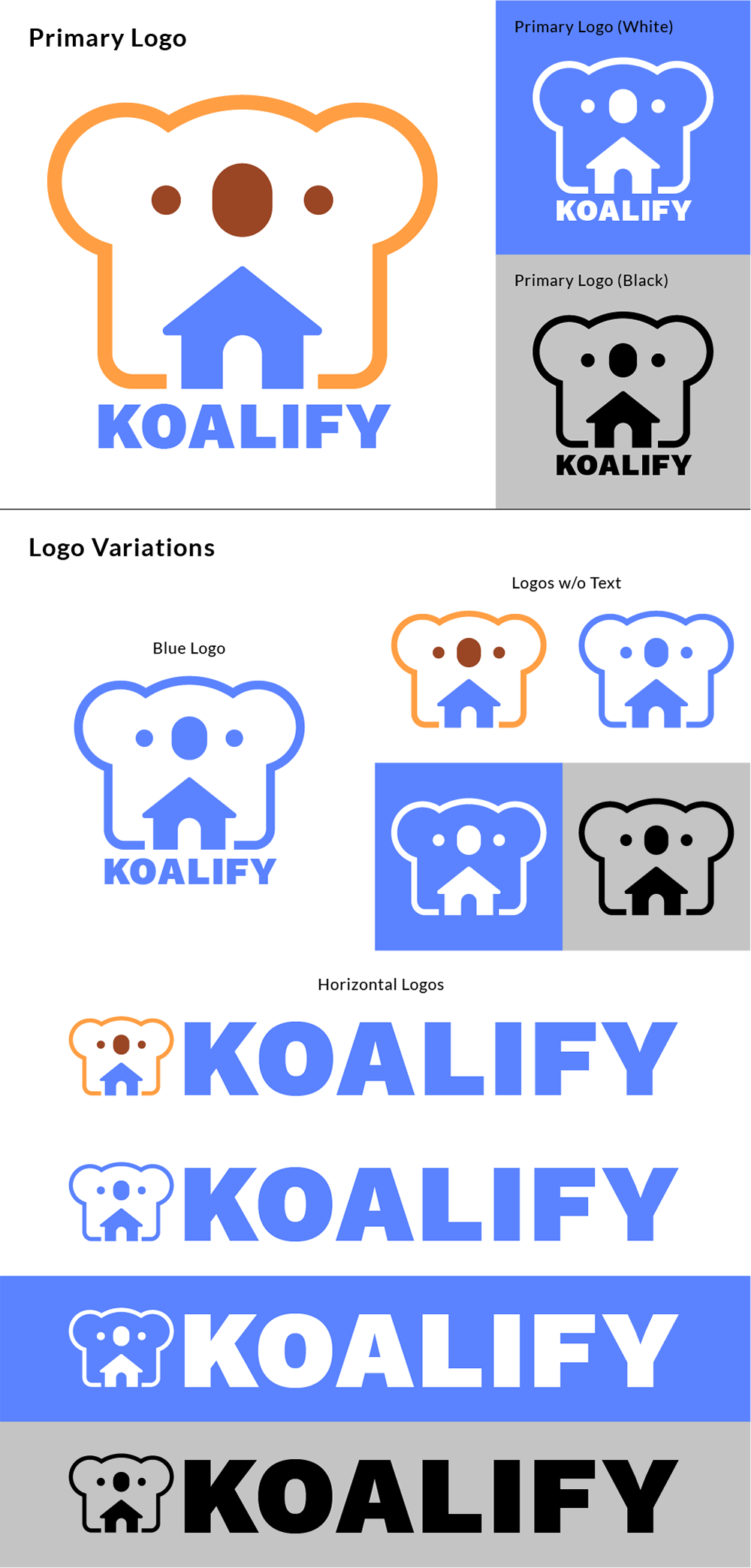 Koalify Logo and Logo Variations