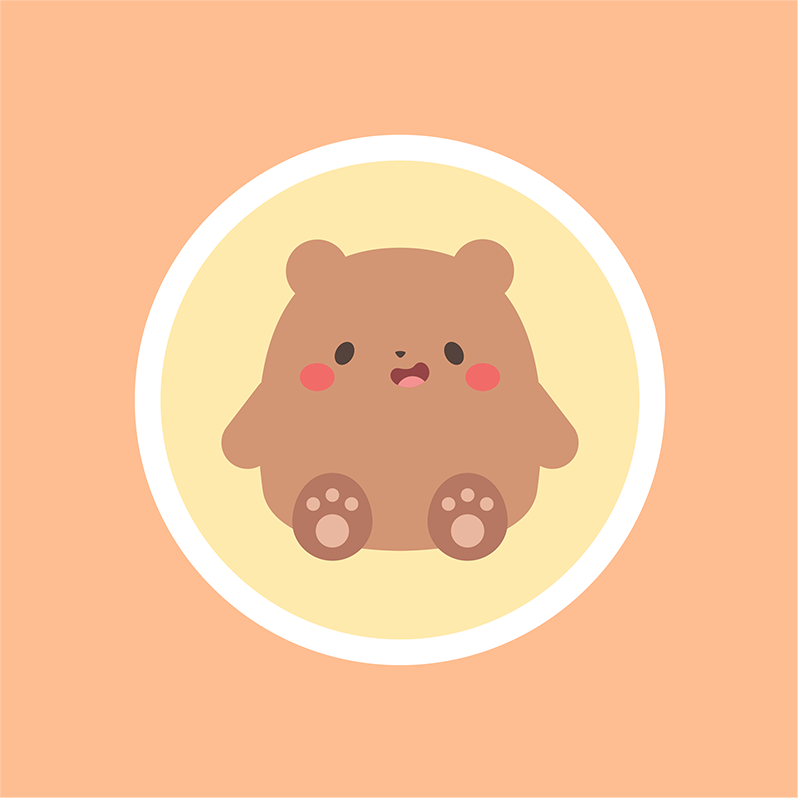 We Bare Bears Grizz Sticker Design